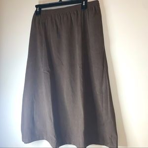 Koret Brown Long pencil skirt NWOT 18